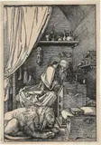 Der heilige Hieronymus in der Zelle by Albrecht Durer, 1511, Holzschnitt, sold Jun 2017