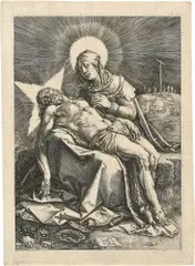 Hendrik Goltzius, Pietà, 1596, Kupferstich