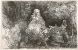 Die Flucht nach Ägypten by Rembrandt Harmensz van Rijn, 1654, Radierung, Kupferstich und kalte Nadel, sold Jun 2017