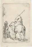 Rembrandt Harmensz van Rijn, Der Reiter – Soldat mit Turban auf einem Pferd