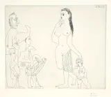 Pablo Picasso, Vénus et l’amour, dans le style «Bon sauvage», Blatt der Folge «347 gravures» Radierung