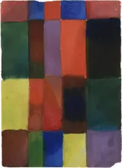 Farbstudie – Farbenkomposition by August Macke, Aquarell, sold Jun 2017