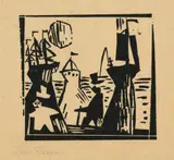 Lyonel Feininger, Abend am Meer, 1921, Holzschnitt