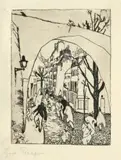 Lyonel Feininger, Die grüne Brücke, Radierung