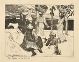 Paul Gauguin, Paris 1848–1903 Hiva-Hoa (Marquesas) Les Cigales et les Fourmis – Souvenir de la Martinique, Blatt 5 der Folge «Dessins lithographiques» Zinkographie