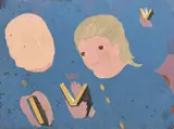 Otto Meyer-Amden, Studie für Vorbereitung (Morgenandacht im Waisenhaus), 1928–1932, Öl über Bleistift auf festem Papier