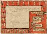 Pierre Bonnard, Octave sensible – Entwurf für einen, 1891–1893, Umschlag für «Solfège illustré» Aquarell über Federzeichnung in Tusche, mit Schrift in Feder und in Bleistift