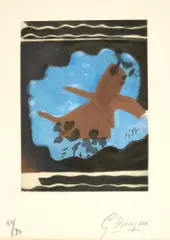Migration by Georges Braque, Farbige Aquatinta, sold Jun 2017