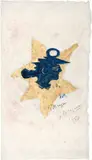 Georges Braque, Tête grecque, Farbige Lithographie auf appliziertem Goldgrund