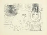 Honoré de Balzac. Le Chef-d’Œuvre inconnu. Eaux-fortes originales et dessins gravés sur bois de Pablo Picasso by Pablo Picasso, Paris, Ambroise Vollard Éditeur, 1931 In losen Blättern, in illustriertem Orig.-Umschlag, sold Jun 2017