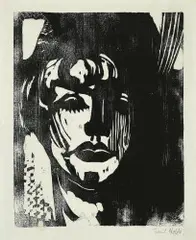 Emil Nolde, Blonde Frau, Holzschnitt