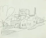 Gasometer in Dresden by Ernst Ludwig Kirchner, 1910, Bleistift, sold Jun 2017