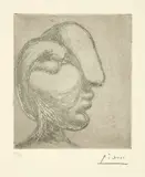 Pablo Picasso, Sculpture: Profil de Marie-Thérèse, Radierung