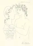 Pablo Picasso, Jeune sculpteur finissant un plâtre, Blatt 46 der «Suite Vollard» Radierung