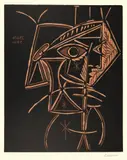Buste de femme: Jacqueline by Pablo Picasso, Farbiger Linolschnitt, sold Jun 2017