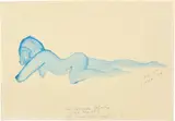 Markus Raetz, Die liegende Helvetia, 1979, Kleisterfarbe, mit Pigment gemischt