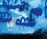 Martin Galle, "Für Wolle", 2007, Öl und Sprühlack auf Leinwand