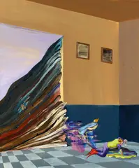 GAMA, "Spaltung", 2009, Öl auf Leinwand