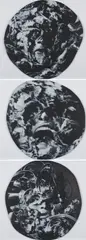 Alexander Gering, Paranoisch-Zölibatäre Maschine (Triptychon), 2004, Öl auf MDF