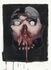 Andrej Golder, "Adam am 6sten Tag, während Gott Päuschen macht", 2009, Öl auf leichtem Karton