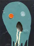 Henriette Grahnert, Ohne Titel (Selbst), 2008, Öl und Papier auf Leinwand