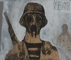 Marc Gröszer, "Fear", 2010, Tusche auf Sperrholz