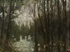 Oliver Gröne, Corot-Landschaft, 2010, Öl auf Leinwand