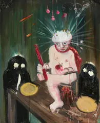 Philip Grözinger, "Lets spend the night together", 2011, Öl und Acryl auf Leinwand