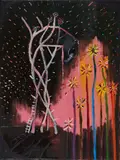 Philip Grözinger, "Find the way", 2011, Acryl, Öl und Ölkreide auf Leinwand