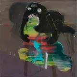 Philip Grözinger, "Rattenscharf", 2012, Acryl, Öl und Ölkreide auf Leinwand