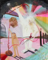 Philip Grözinger, "Whatever you want you sometimes get", 2012, Mischtechnik auf Leinwand