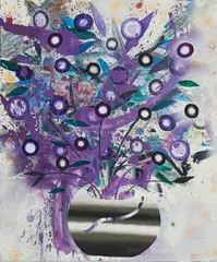"Purple Haze" by Christian Achenbach, 2009, Öl, Lack und Effektpigment auf Leinwand, sold Nov 2020
