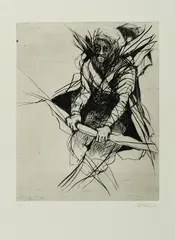 Stella Hamberg, Ohne Titel (aus der Serie Figur 2), 2010, Vernis mou auf Bütten