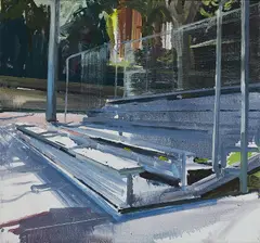 "Bleacher NYC" by Jim Harris, 2006, Öl auf Leinwand, sold Aug 2020