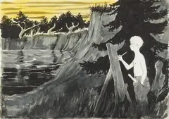Epido by Tilo Baumgartel, 2011, Tusche und Pastell auf Papier, sold Oct 2019