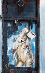 "Spind" by Katrin Heichel, 2010, Öl auf Leinwand, sold Oct 2020