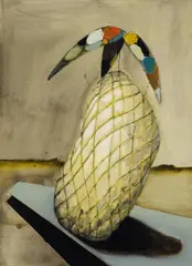 "Das Land selbst" by Benedikt Hipp, 2010, Öl auf Holz, sold Nov 2019
