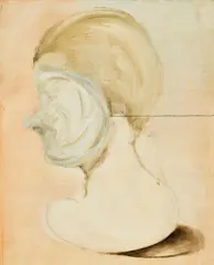 The milky mask by Benedikt Hipp, 2012, Öl auf Holz, sold Oct 2019