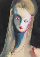 Julius Hofmann, "Prinzessin", 2009, Acryl auf Leinwand (2 Stück, aneinandergenäht)