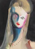 Julius Hofmann, "Prinzessin", 2009, Acryl auf Leinwand (2 Stück, aneinandergenäht)