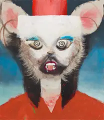 Julius Hofmann, "Katze", 2010, Acryl auf Leinwand