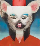 Julius Hofmann, "Katze", 2010, Acryl auf Leinwand