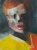 Julius Hofmann, "Affenschädel", 2010, Acryl auf Leinwand
