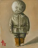 Feodora Hohenlohe-Oehringen, "Kleiner Schattenmann", 2010, Öl auf Leinwand