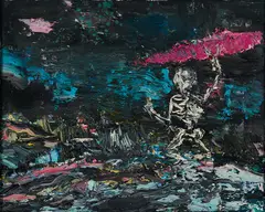 Nicolai Huch, "Ich mach dich aus dem Staub", 2008, Öl auf Leinwand