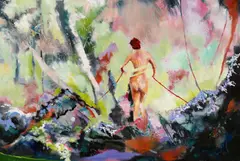 Nicolai Huch, "Immer geradeaus", 2011, Öl auf Leinwand