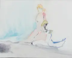Leiko Ikemura, Auf den Wellen, 2006, Öl auf Leinwand