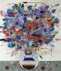 Christian Achenbach, Vanitas, 2009, Mischtechnik auf Leinwand