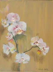 Friederike Jokisch, Orchidee II, 2012, Öl und Ölpastell auf Leinwand