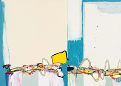 Jens Joneleit, "Yellow Spot", 2011, Mischtechnik auf Leinwand